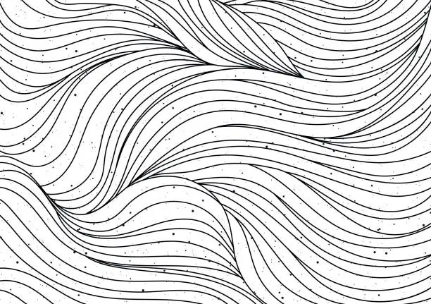 Vector illustration of Black and white wave pattern vector