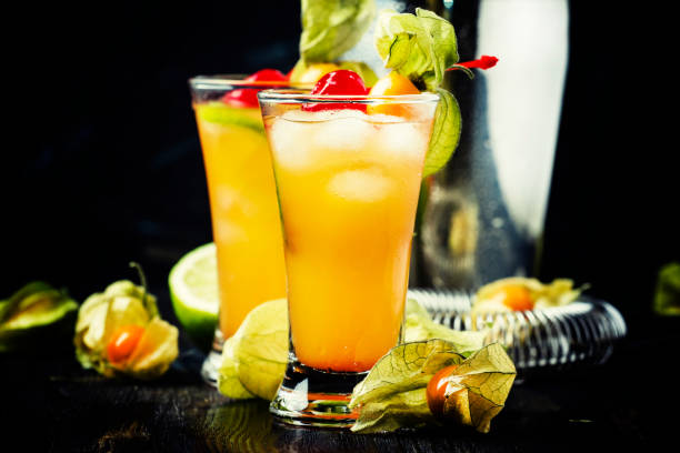istock Alcoholic cocktail with vodka, liqueur, bitter, lime juice 693148466