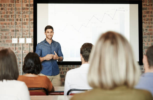 istock Presentation skills that appeals to his audience 693151218