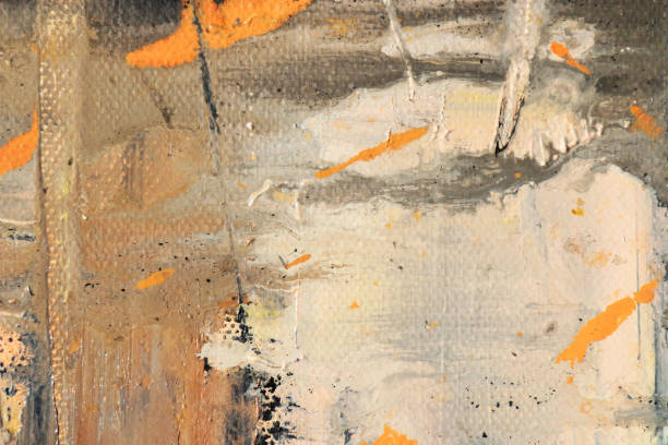 istock Abstract art background. Oil on canvas. Rough and express brushstrokes of paint. 693152666
