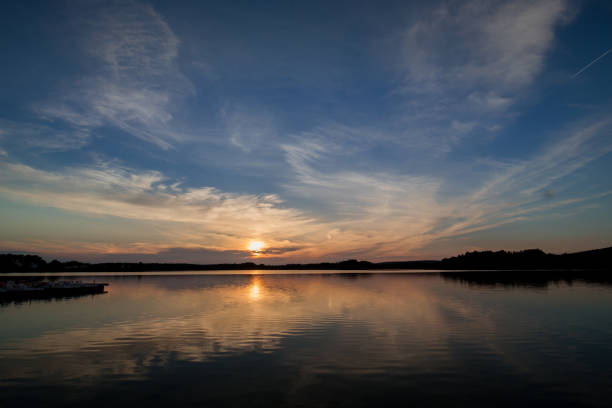 istock Sunset at lake Murner See in Bavaria 693188242