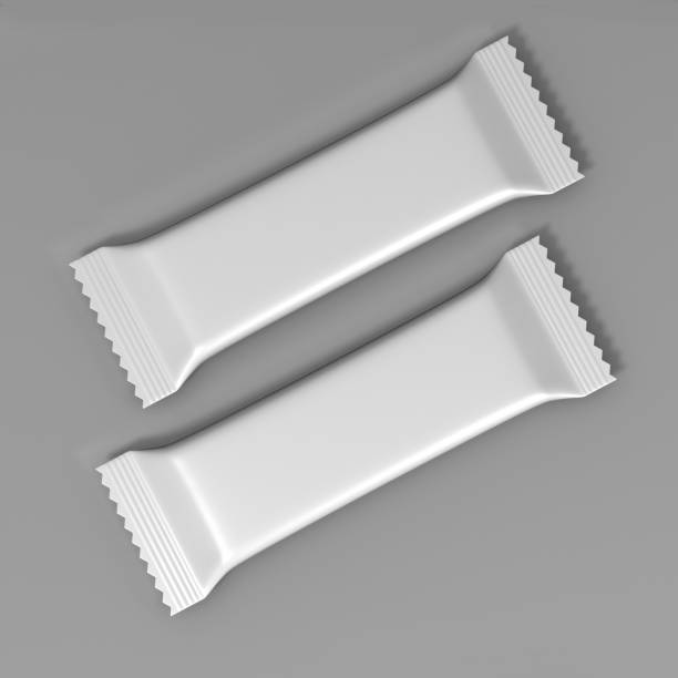 istock Chocolate White Packaging Stick Sachet Mock up 3D illustration. 693191926