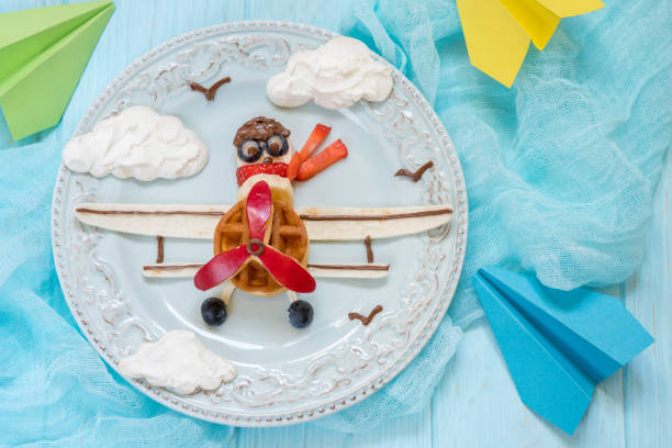 istock Funny Airplane breakfast for kids 693192108