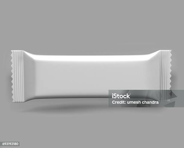 Chocolate White Packaging Stick Sachet Mock Up 3d Illustration Stock Photo - Download Image Now