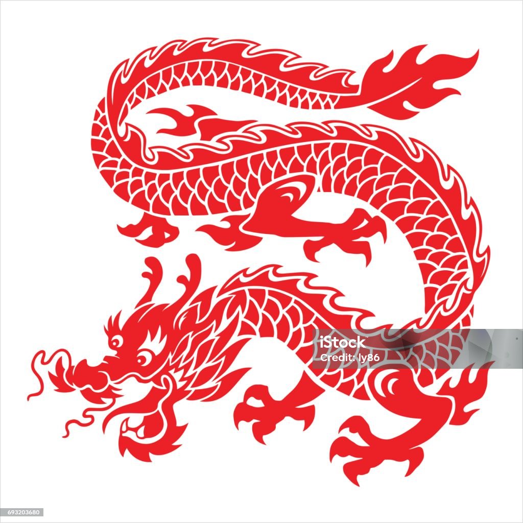 Dragon dragon icon, symbol Dragon stock vector