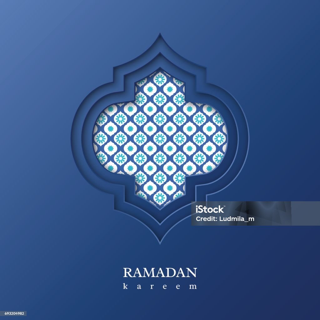 Kareem Ramadan arrière-plan. - clipart vectoriel de Islam libre de droits