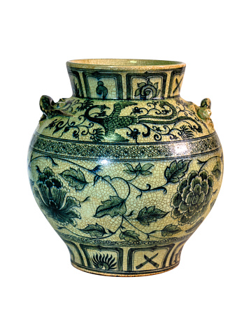 A vase of Chinese blue and white porcelain