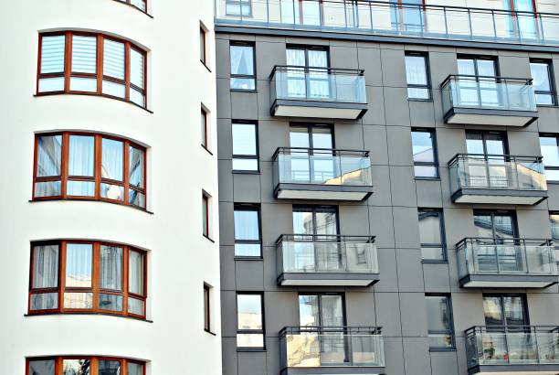 istock Modern apartment buildings exteriors 693207776