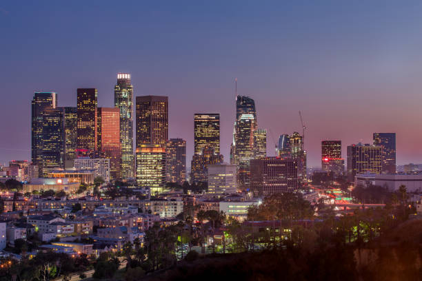istock Los Angeles Skyline in a beautiful light 693209466