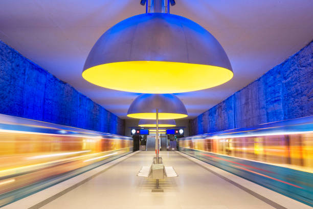 istock Colourful subway station in Munich Germany 693215942