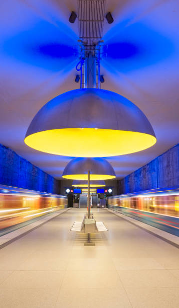 istock Colourful subway station in Munich Germany 693215944