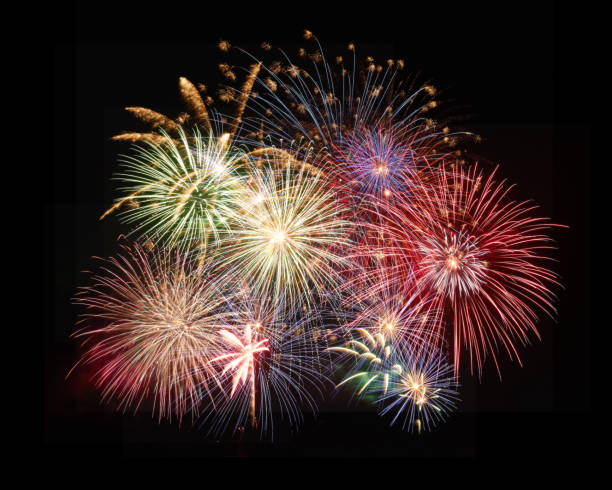 istock the fireworks in the night sky 693216100