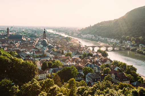 Heidelberg with the Neckar and the Old Bridge