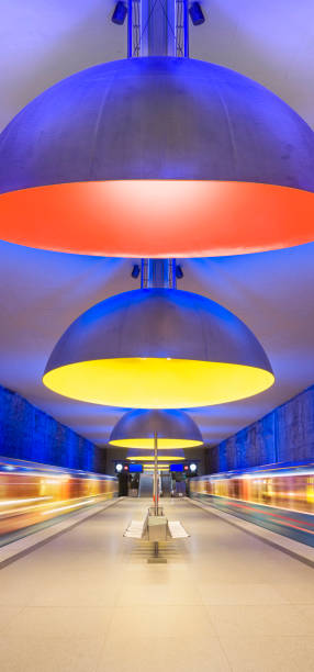 istock Colourful subway station in Munich Germany 693216930