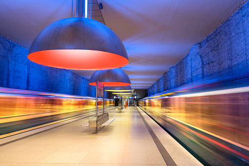 Colourful subway station \