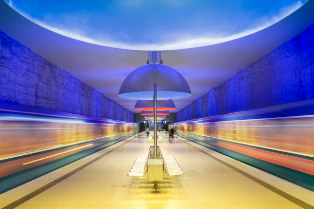 istock Colourful subway station in Munich Germany 693217546