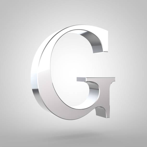istock Silver letter G uppercase isolated on white background 693223240