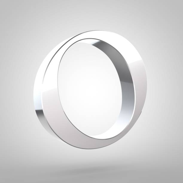 istock Silver letter O uppercase isolated on white background 693223618