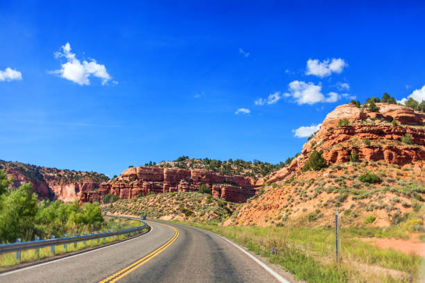 istock Road through the mountains in Utah, USA 693234214
