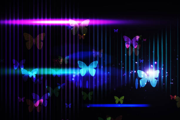istock Cool nightlife design with butterflies 693238770
