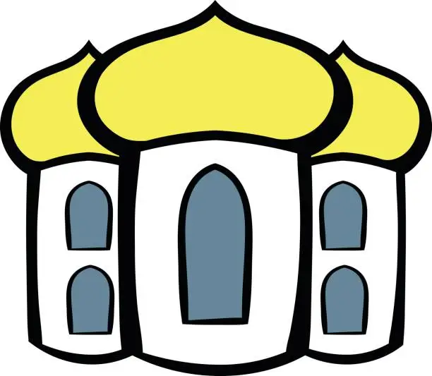 Vector illustration of Church icon cartoon