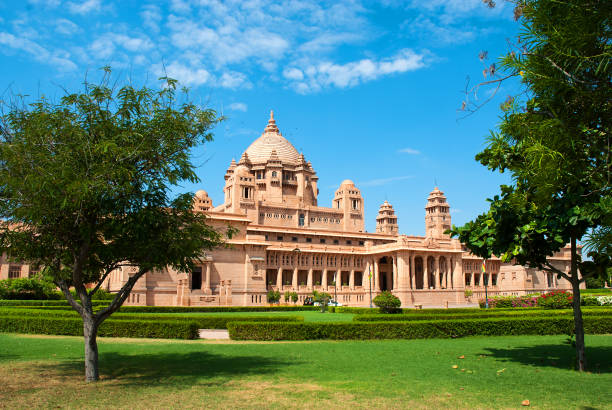 umaid bhawan palacel em jodhpu, rajastão, índia - rajasthan india fort architecture - fotografias e filmes do acervo