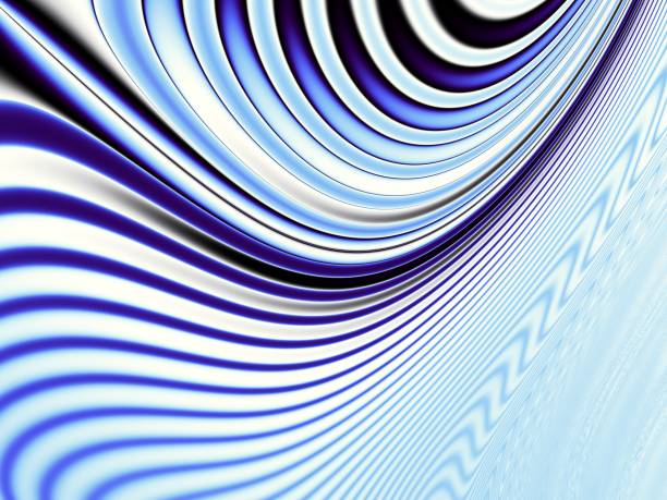 istock Wavy blue abstract futuristic background 693252264