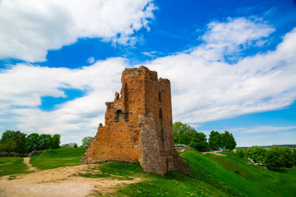 Ruins of a medieval castle in Novogrudok Belarus, architecture