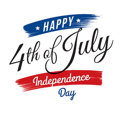 July fourth, United Stated independence day greeting - Illustration