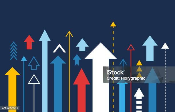 Arrows Up Increase And Success Business Illustration Stock Illustration - Download Image Now