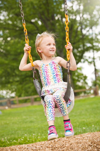 istock Little Girl Swinging 693279950