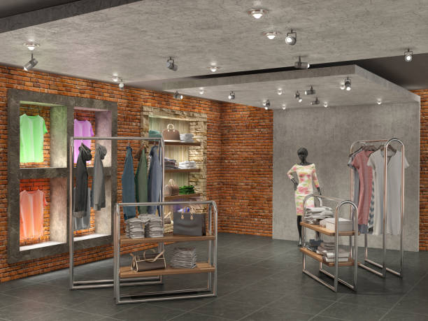 istock big stop interior with many clothes, 3d illustration 693290368