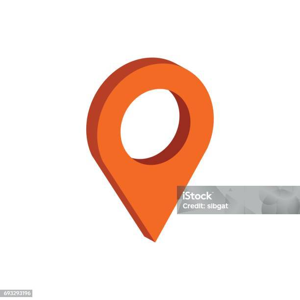 Map Pointer Symbol Flat Isometric Icon Or Icon 3d Style Pictogram For Web Design Ui Mobile App Infographic Stock Illustration - Download Image Now