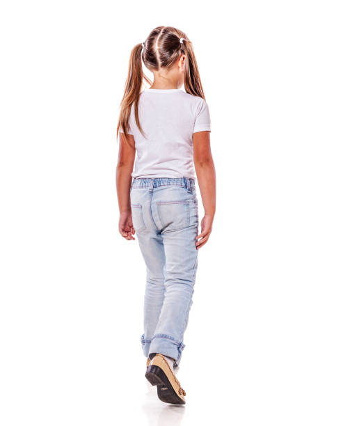 女の子の徒歩 - fashion model small one person happiness ストックフォトと画像