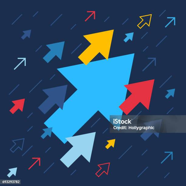 Arrows Up Increase And Success Business Illustration Stock Illustration - Download Image Now