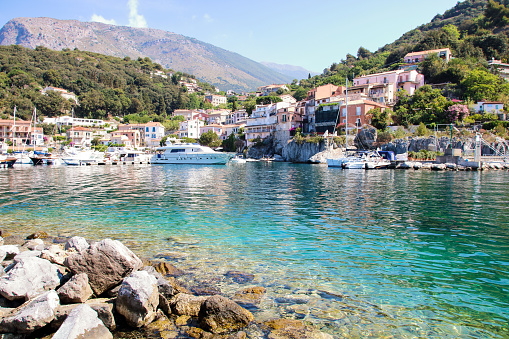 AT MARATEA ON 06/04/2017 - The little touristic  port of Maratea, Basilicata, Italy