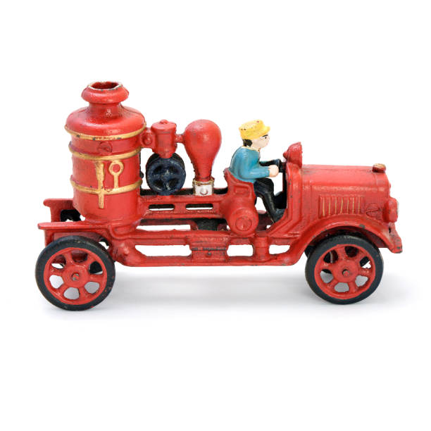 istock Antique red wind-up car. 693318214