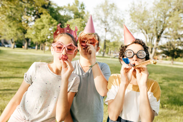 istock Kids having fun on birthday party 693323144