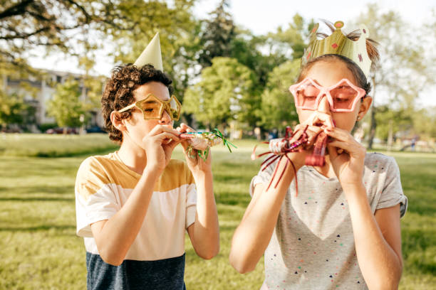 istock Kids having fun on birthday party 693323160