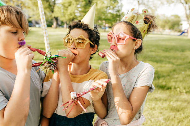 istock Kids having fun on birthday party 693323166