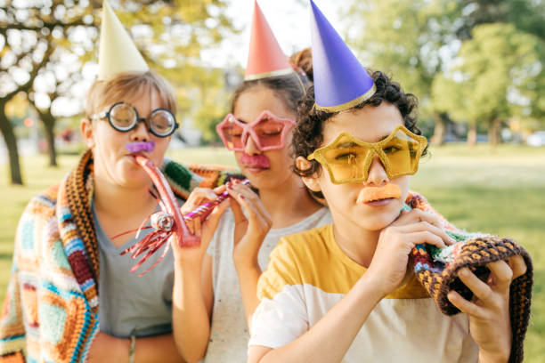 istock Kids having fun on birthday party 693323186