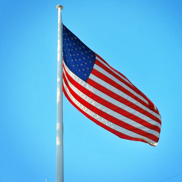 istock Closeup of American flag 693332258
