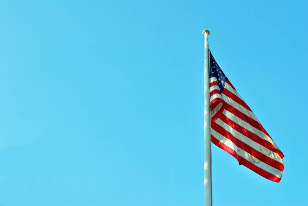 istock Closeup of American flag 693339244
