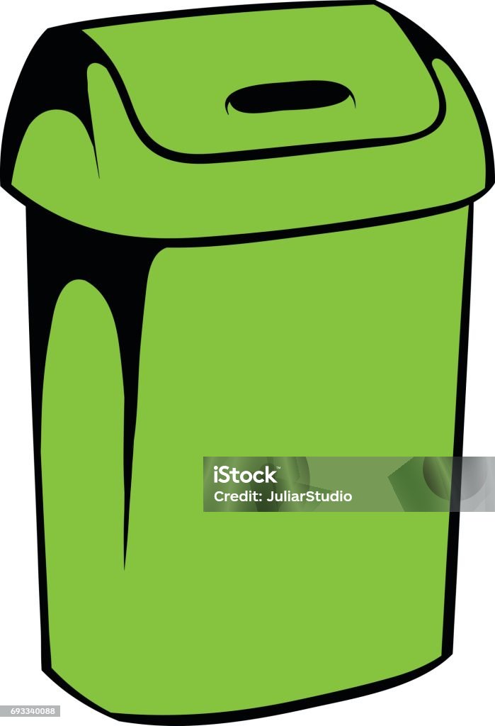 Ilustración de Icono De Dibujos Animados Icono De Bote De Basura y más  Vectores Libres de Derechos de Basura - Basura, Cesta, Contenedor para la  basura - iStock