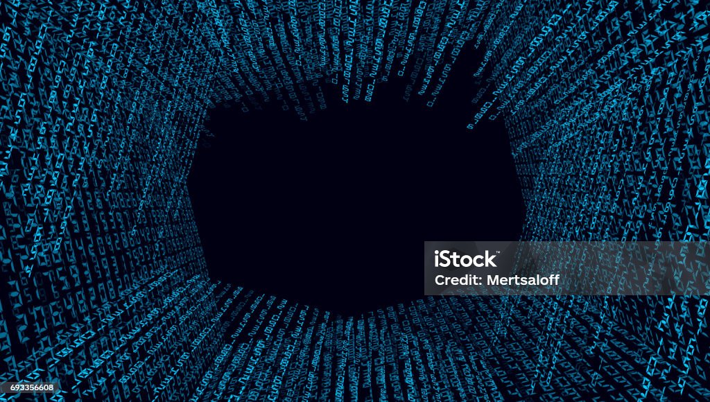 Binary Code Background Abstract Stock Illustration - Download Image Now ...