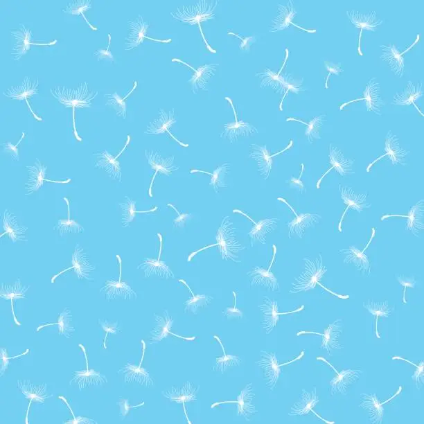 Vector illustration of dandelion pattern background