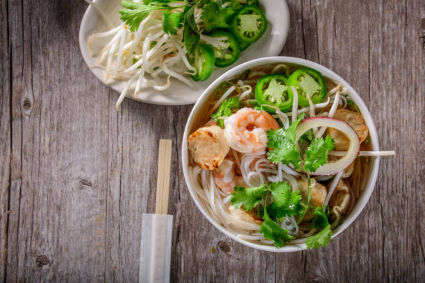 istock Pho, Vietnamese Soup Bowl, with seafood 693359520