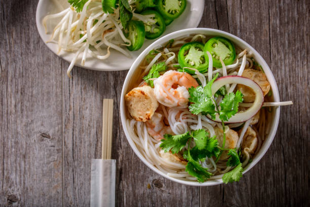 istock Pho, Vietnamese Soup Bowl, with seafood 693359524