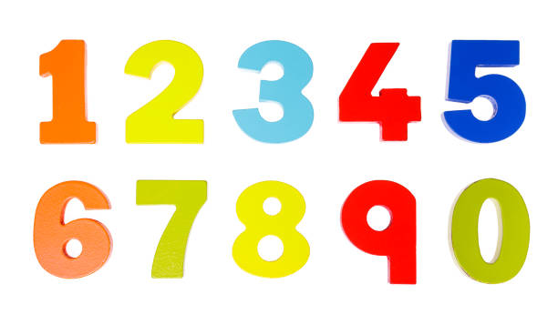 istock Wooden colorful numbers on white 693370462
