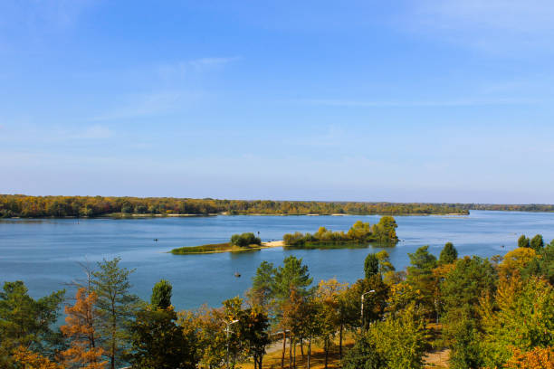 istock View on the river Dnieper on autumn 693370618